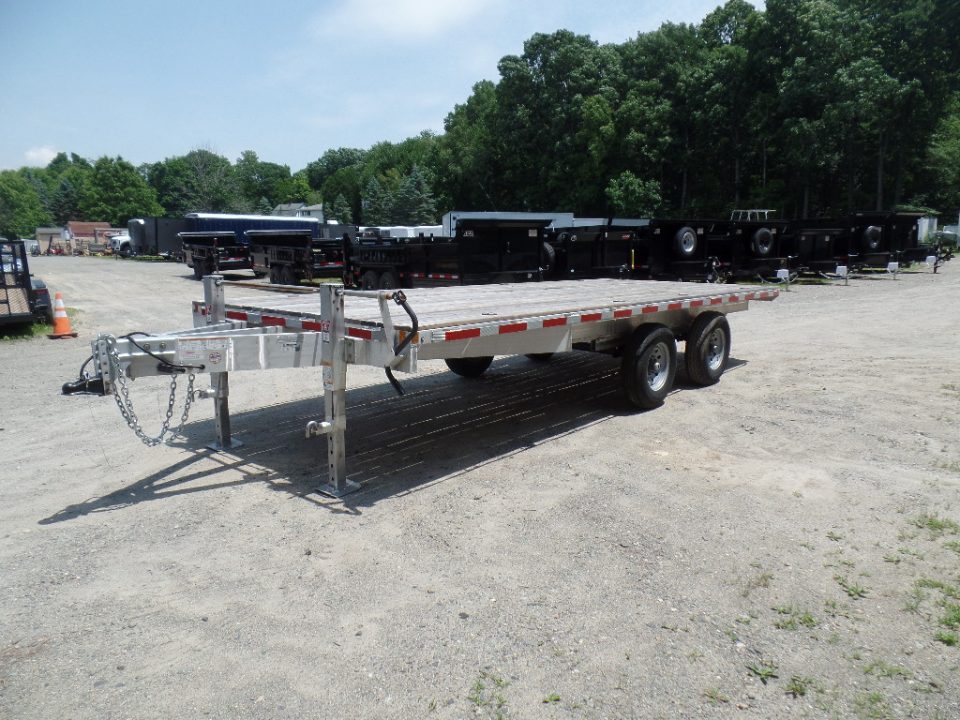 New 2025 ALCOM Brand New ALUMINUM FRAME 15,600 GVWR FLAT DECK Equipment Trailer