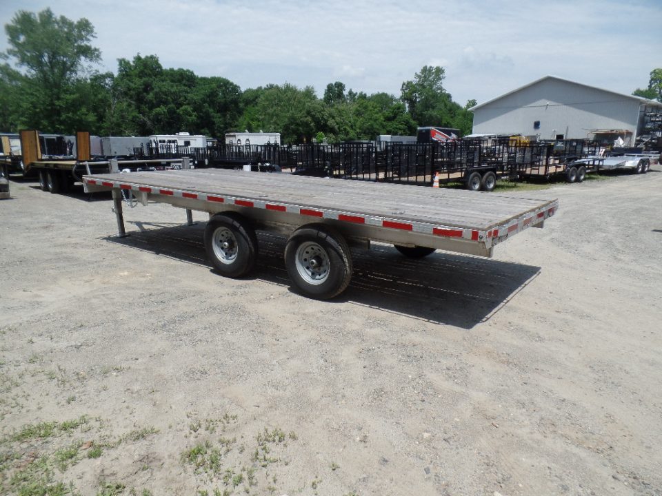 New 2025 ALCOM Brand New ALUMINUM FRAME 15,600 GVWR FLAT DECK Equipment Trailer