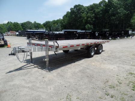 New 2025 ALCOM Brand New ALUMINUM FRAME 15,600 GVWR FLAT DECK Equipment Trailer