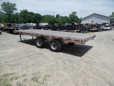 New 2025 ALCOM Brand New ALUMINUM FRAME 15,600 GVWR FLAT DECK Equipment Trailer