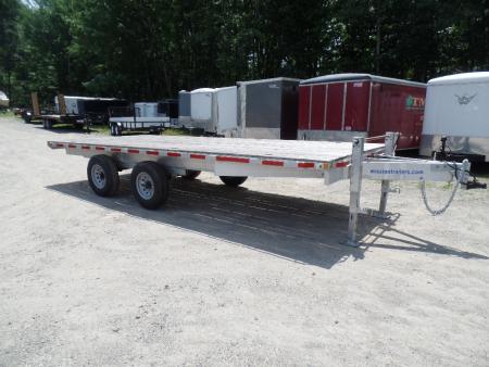 New 2025 ALCOM Brand New ALUMINUM FRAME 15,600 GVWR FLAT DECK Equipment Trailer