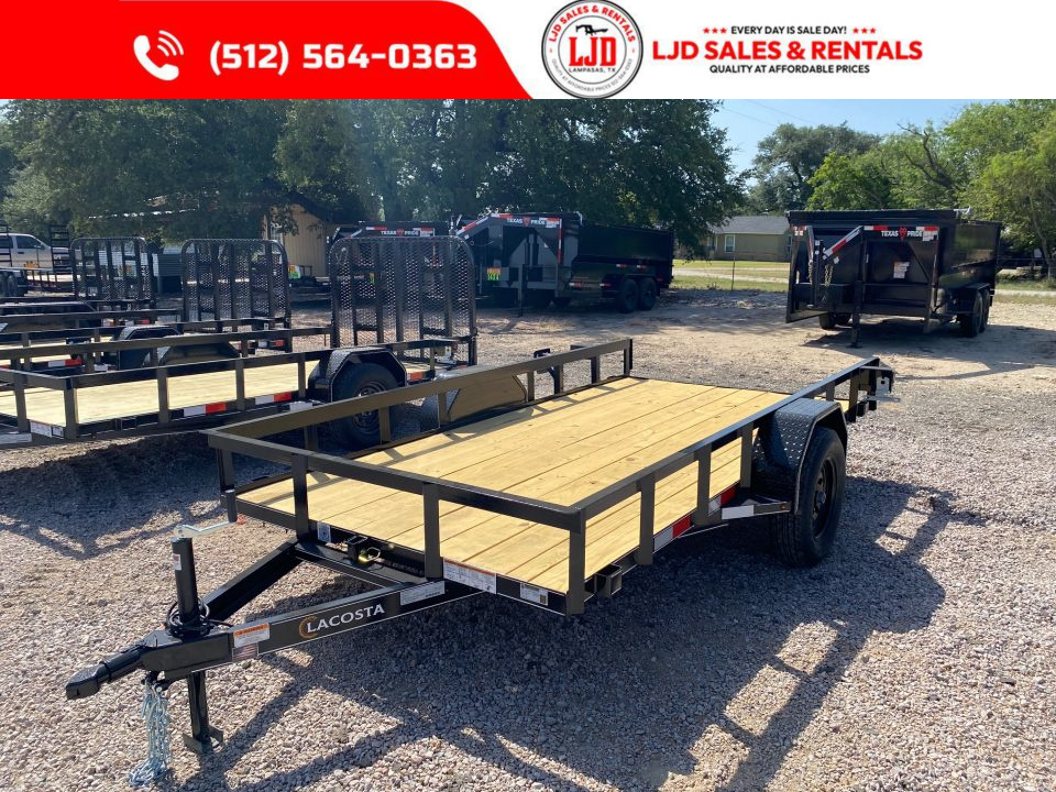 New 2026 Lacosta - 6 x 12 - Utility Trailer -- 4' Gate - 3500 GVWR