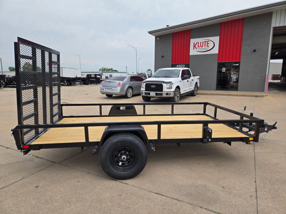 New 2026 H&H Trailers 76x12 Rail Side 5K Brake Utility Trailer