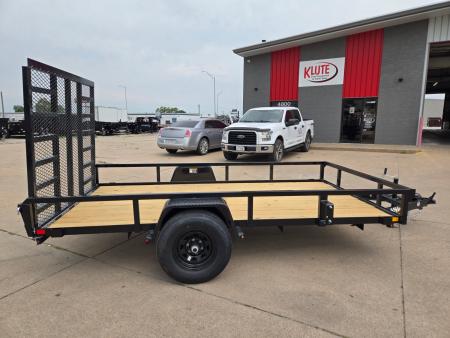 New 2026 H&H Trailers 76x12 Rail Side 5K Brake Utility Trailer