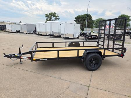 New 2026 H&H Trailers 76x12 Rail Side 5K Brake Utility Trailer