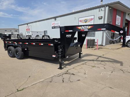 New 2026 H&H Trailers 83x16 Industrial Gooseneck 14K Scissor Dump Trailer