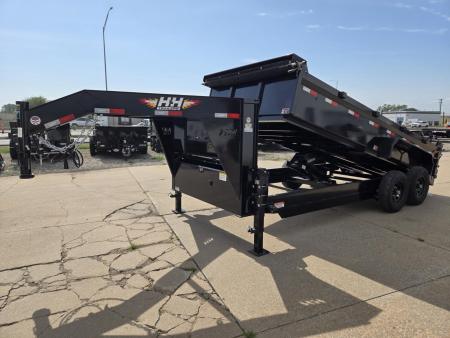 New 2026 H&H Trailers 83x16 Industrial Gooseneck 14K Scissor Dump Trailer