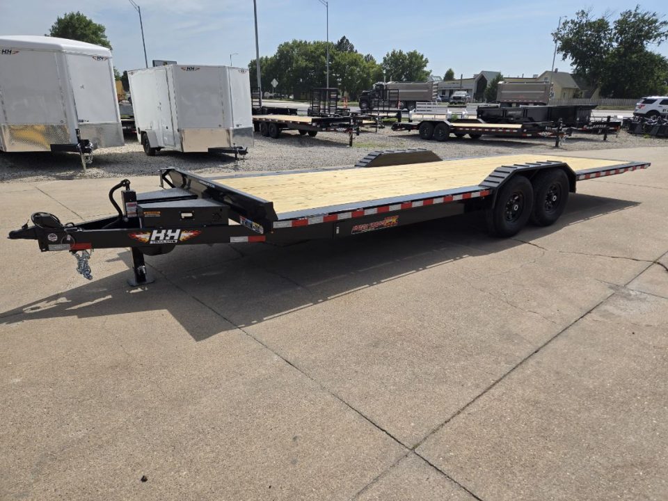 New 2026 H&H Trailers 82x24 Electric Tilt Speed Loader Car Hauler 14K Equipment Trailer