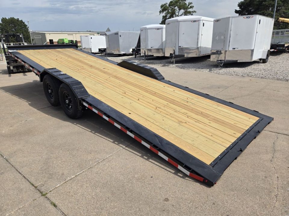 New 2026 H&H Trailers 82x24 Electric Tilt Speed Loader Car Hauler 14K Equipment Trailer