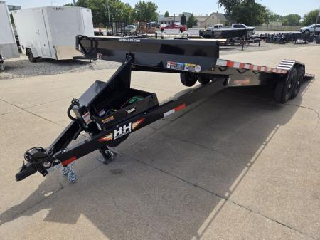 New 2026 H&H Trailers 82x24 Electric Tilt Speed Loader Car Hauler 14K Equipment Trailer