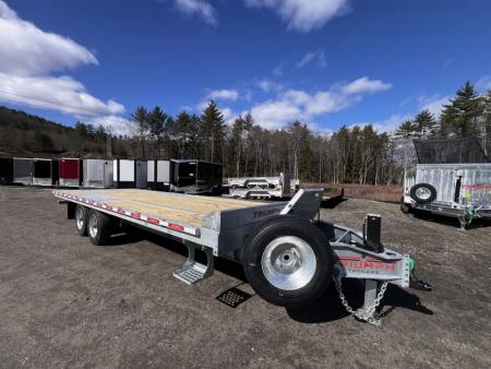 New 2026 Triumph galvanized 102x24 full power tilt deckover/12'' I-Beam/ Hydro Jacks & spare tire- 20k GVW