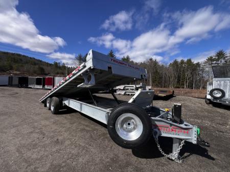 New 2026 Triumph galvanized 102x24 full power tilt deckover/12'' I-Beam/ Hydro Jacks & spare tire- 20k GVW