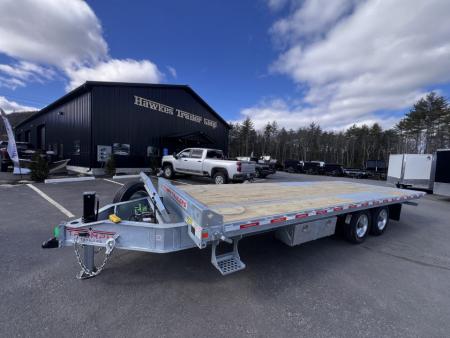 New 2026 Triumph galvanized 102x24 full power tilt deckover/12'' I-Beam/ Hydro Jacks & spare tire- 20k GVW