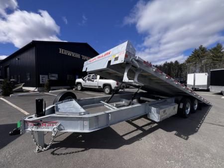 New 2026 Triumph galvanized 102x24 full power tilt deckover/12'' I-Beam/ Hydro Jacks & spare tire- 20k GVW
