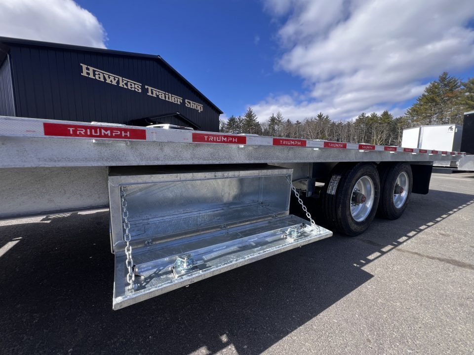 New 2026 Triumph galvanized 102x24 full power tilt deckover/12'' I-Beam/ Hydro Jacks & spare tire- 20k GVW