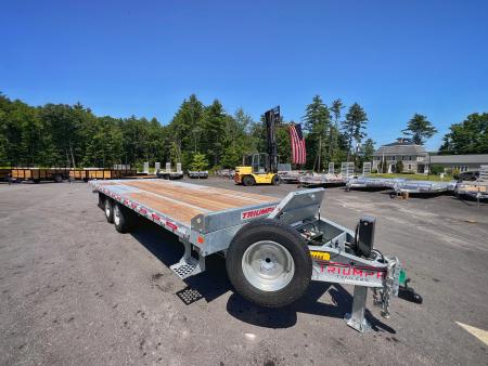 New 2026 Triumph galvanized 102x24 full power tilt deckover/12'' I-Beam/ Hydro Jacks & spare tire- 20k GVW