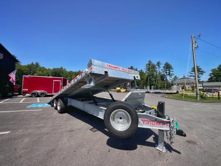 New 2026 Triumph galvanized 102x24 full power tilt deckover/12'' I-Beam/ Hydro Jacks & spare tire- 20k GVW