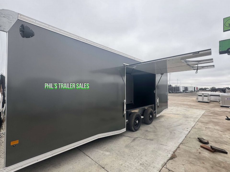 New E-Z Hauler 24' ALL ALUMINUM CAR HAULER LARGE ESCAPE DOOR FINISHED OUT Cargo / Enclosed Trailer