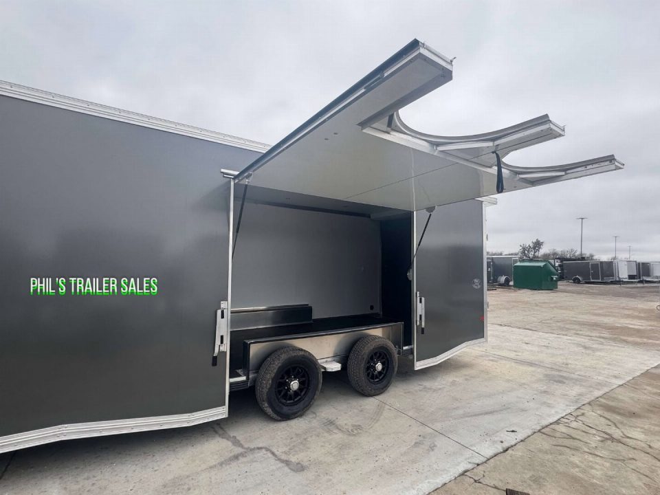 New E-Z Hauler 24' ALL ALUMINUM CAR HAULER LARGE ESCAPE DOOR FINISHED OUT Cargo / Enclosed Trailer