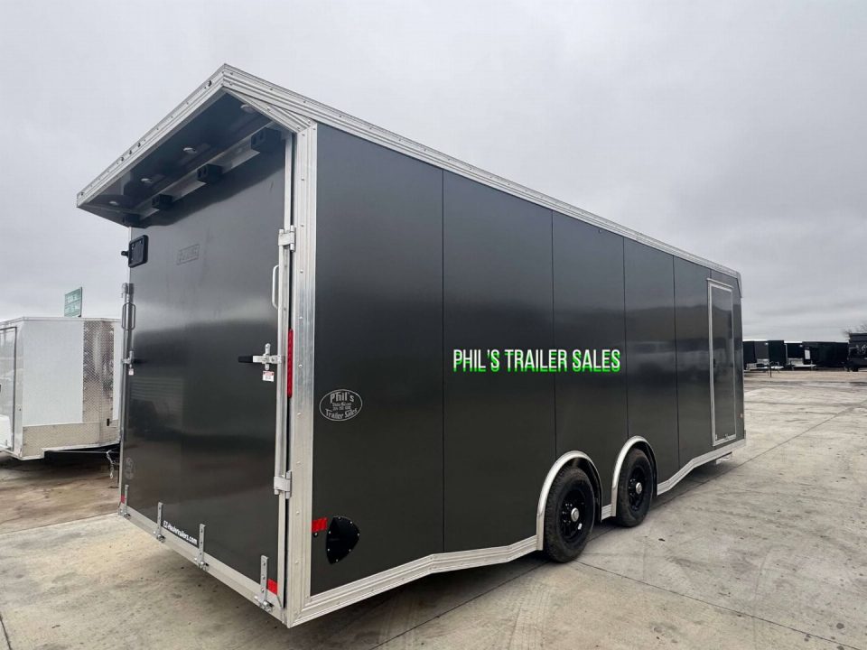 New E-Z Hauler 24' ALL ALUMINUM CAR HAULER LARGE ESCAPE DOOR FINISHED OUT Cargo / Enclosed Trailer
