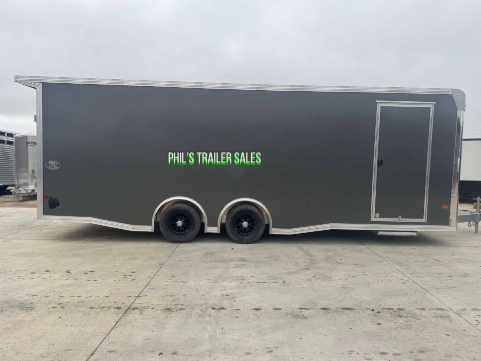 New E-Z Hauler 24' ALL ALUMINUM CAR HAULER LARGE ESCAPE DOOR FINISHED OUT Cargo / Enclosed Trailer