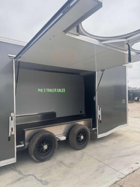 New E-Z Hauler 24' ALL ALUMINUM CAR HAULER LARGE ESCAPE DOOR FINISHED OUT Cargo / Enclosed Trailer