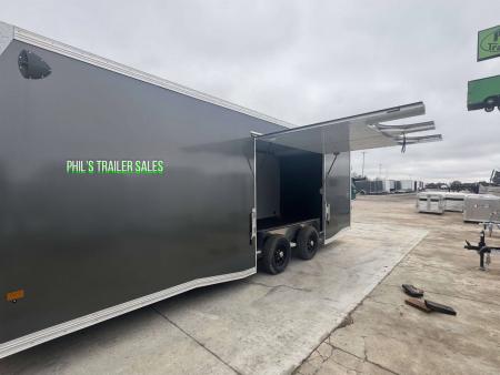 New E-Z Hauler 24' ALL ALUMINUM CAR HAULER LARGE ESCAPE DOOR FINISHED OUT Cargo / Enclosed Trailer
