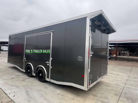 New E-Z Hauler 24' ALL ALUMINUM CAR HAULER LARGE ESCAPE DOOR FINISHED OUT Cargo / Enclosed Trailer