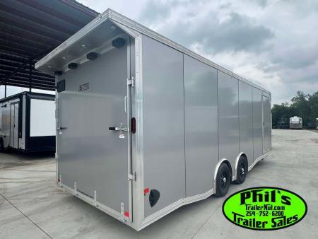 New 2026 E-Z Hauler 24' ALL ALUMINUM CAR HAULER LARGE ESCAPE DOOR FINISHED OUT Car / Racing Trailer