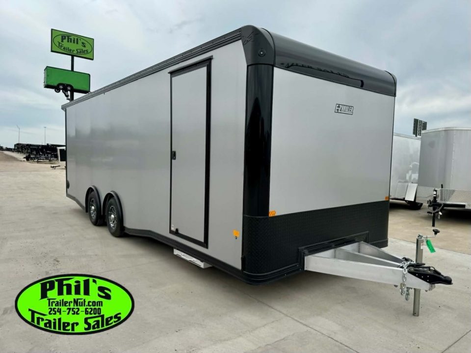 New 2026 E-Z Hauler 8.5X24 ALUMINUM CAR HAULER WITH FULL ESCAPE DOOR Car / Racing Trailer