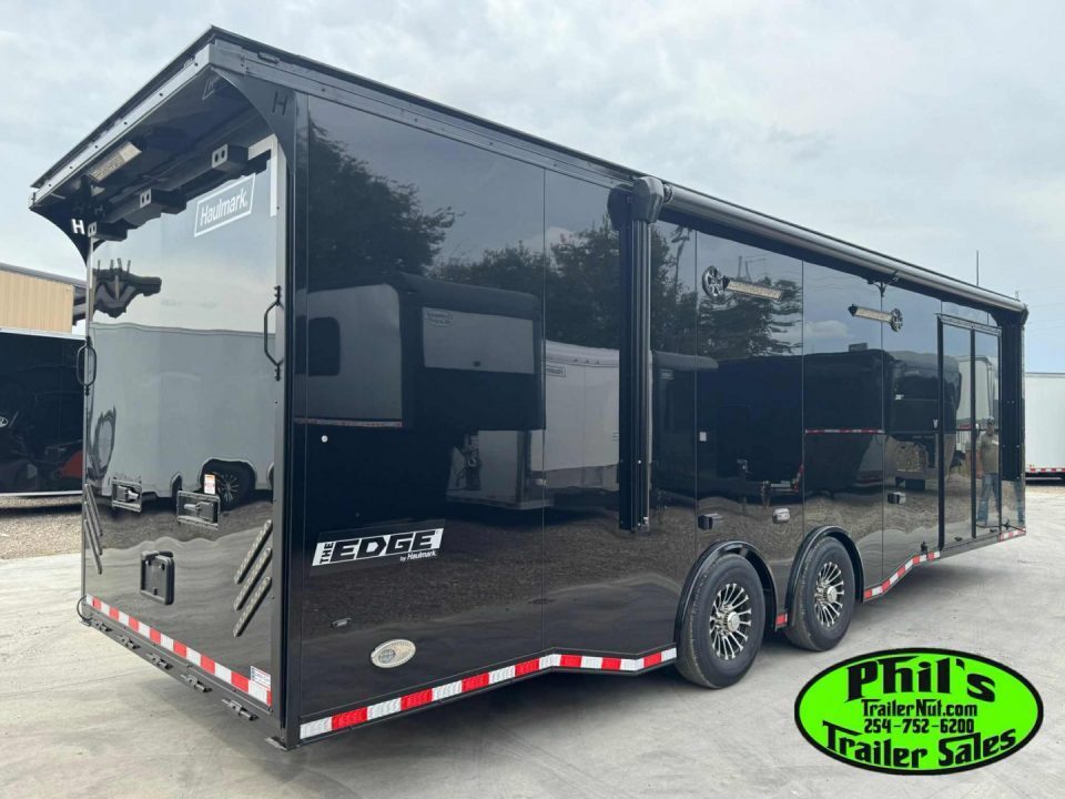 New Haulmark EDGE PRO 85X28 RACE TRAILER FULL ESCAPE DOOR - ELECTRIC AWNING - AC - WINCH - ELECTRIC JACK & MORE!!!Car / Racing Trailer