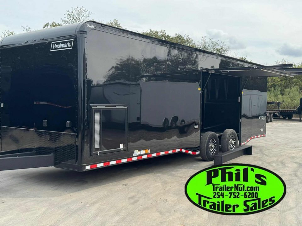 New Haulmark EDGE PRO 85X28 RACE TRAILER FULL ESCAPE DOOR - ELECTRIC AWNING - AC - WINCH - ELECTRIC JACK & MORE!!!Car / Racing Trailer