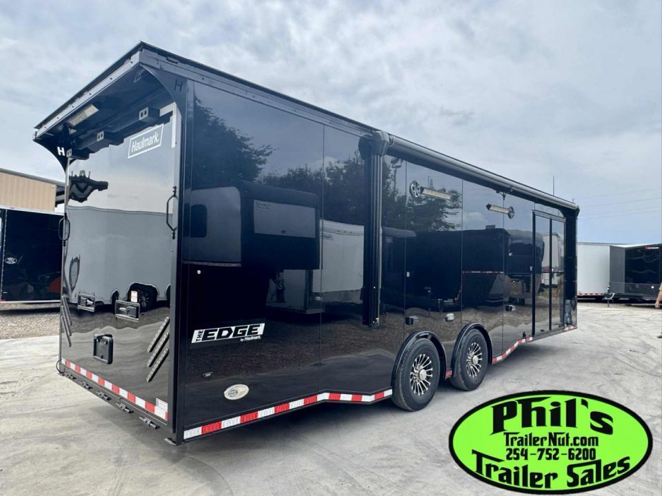 New Haulmark EDGE PRO 85X28 RACE TRAILER FULL ESCAPE DOOR - ELECTRIC AWNING - AC - WINCH - ELECTRIC JACK & MORE!!!Car / Racing Trailer