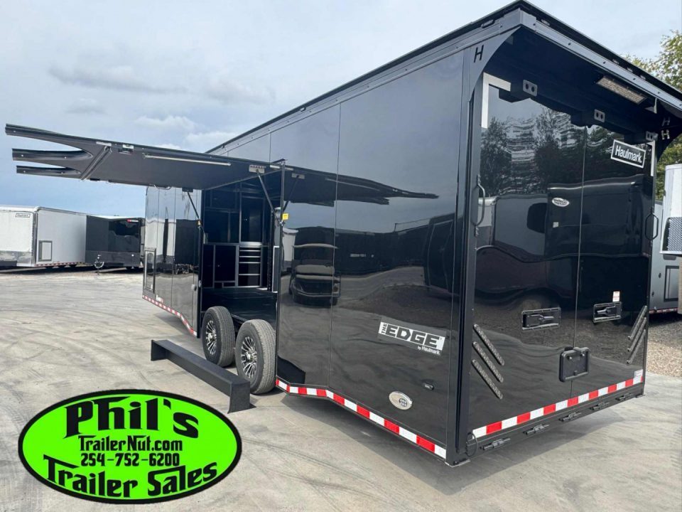 New Haulmark EDGE PRO 85X28 RACE TRAILER FULL ESCAPE DOOR - ELECTRIC AWNING - AC - WINCH - ELECTRIC JACK & MORE!!!Car / Racing Trailer