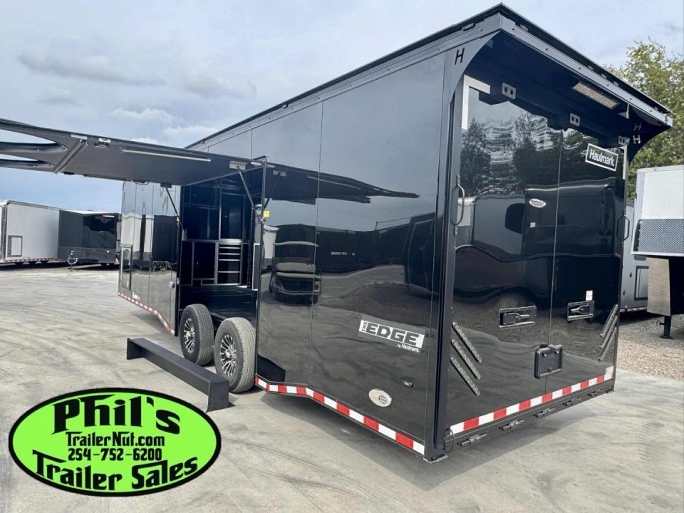 New Haulmark EDGE PRO 85X28 RACE TRAILER FULL ESCAPE DOOR - ELECTRIC AWNING - AC - WINCH - ELECTRIC JACK & MORE!!!Car / Racing Trailer