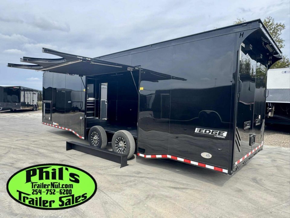 New Haulmark EDGE PRO 85X28 RACE TRAILER FULL ESCAPE DOOR - ELECTRIC AWNING - AC - WINCH - ELECTRIC JACK & MORE!!!Car / Racing Trailer