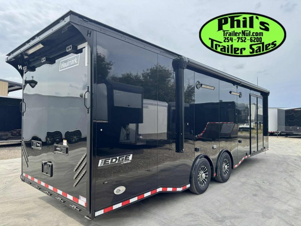 New Haulmark EDGE PRO 85X28 RACE TRAILER FULL ESCAPE DOOR - ELECTRIC AWNING - AC - WINCH - ELECTRIC JACK & MORE!!!Car / Racing Trailer
