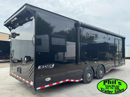 New Haulmark EDGE PRO 85X28 RACE TRAILER FULL ESCAPE DOOR - ELECTRIC AWNING - AC - WINCH - ELECTRIC JACK & MORE!!!Car / Racing Trailer
