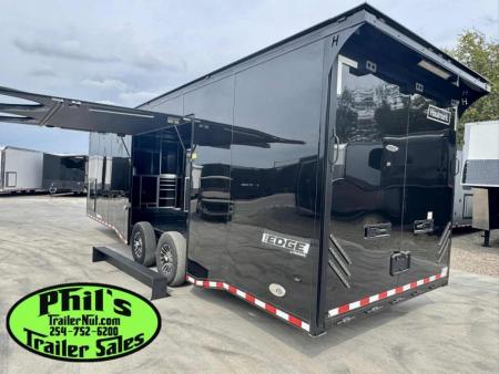 New Haulmark EDGE PRO 85X28 RACE TRAILER FULL ESCAPE DOOR - ELECTRIC AWNING - AC - WINCH - ELECTRIC JACK & MORE!!!Car / Racing Trailer