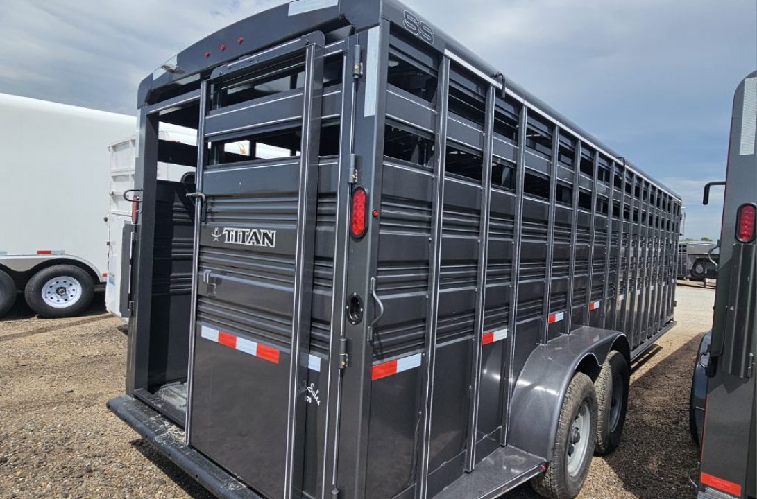 New 2026 Titan Trailer Standard 6'8 x 24' Stock Trailer