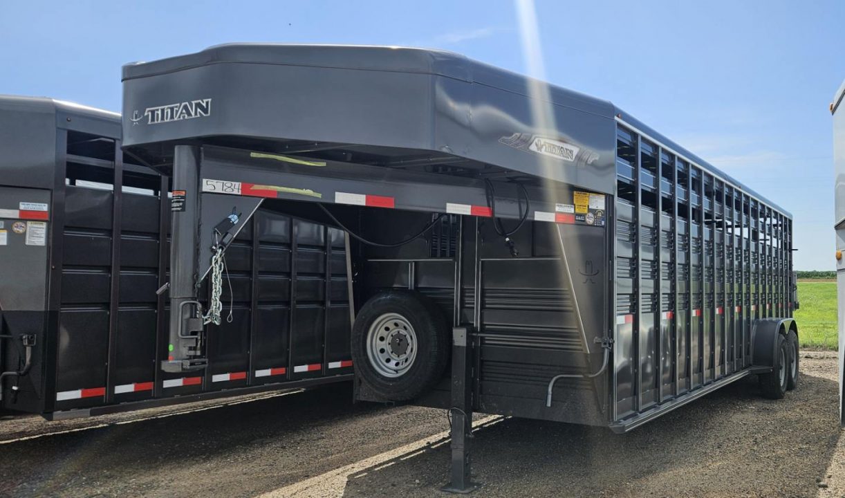New 2026 Titan Trailer Standard 6'8 x 24' Stock Trailer