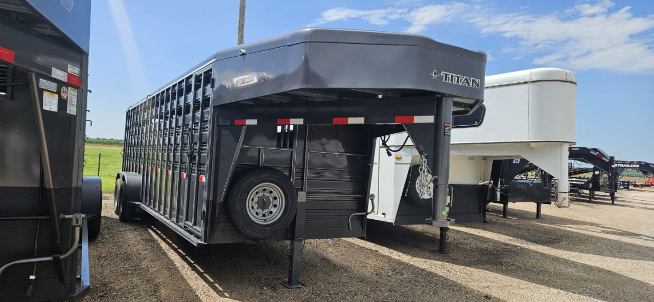 New 2026 Titan Trailer Standard 6'8 x 24' Stock Trailer