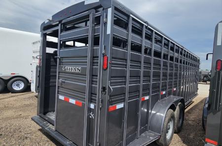 New 2026 Titan Trailer Standard 6'8 x 24' Stock Trailer