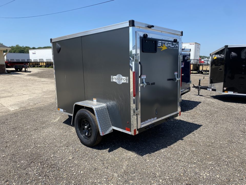 New 2026 Stealth Trailers (Scratch & Dent) 5x8 Mustang 3k w/Ramp Door Cargo / Enclosed Trailer