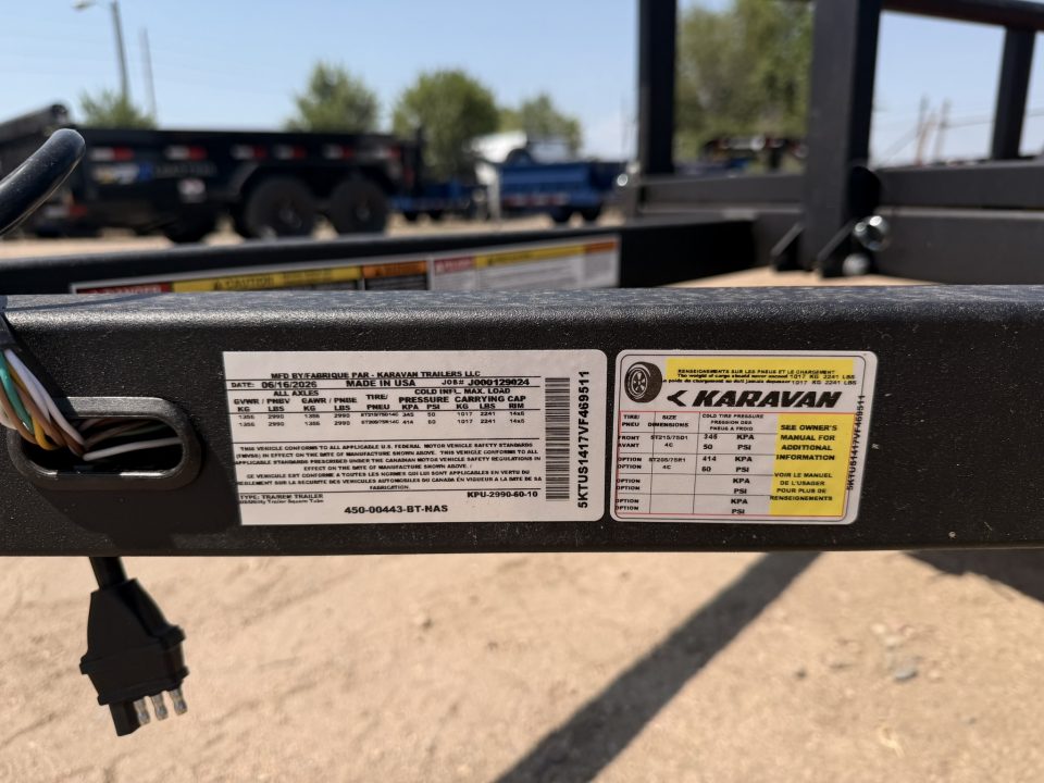 New 2027 Karavan 5-10 Ramp Gate Utility W/ Fold Down Sides 3K GVWR
