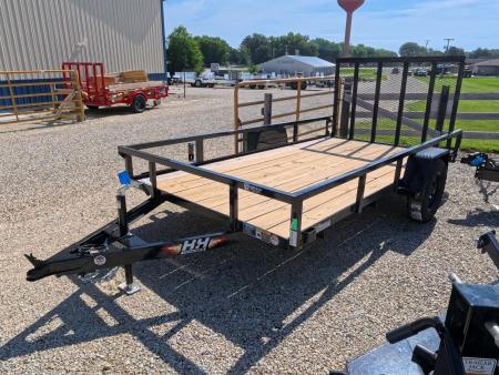 New 2026 H&H Trailers 76 x 12 Rail Side Utility Trailer with 3K Idler