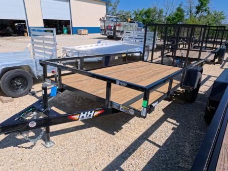 New 2026 H&H Trailers 76 x 12 Rail Side Utility Trailer with 3K Idler