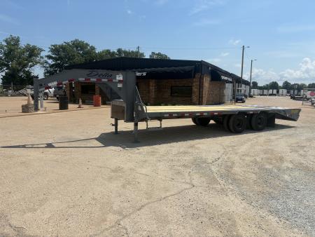 New 2026 Delta Trailers 210GN 20+5 Super Ramp Gooseneck Flatbed Trailer