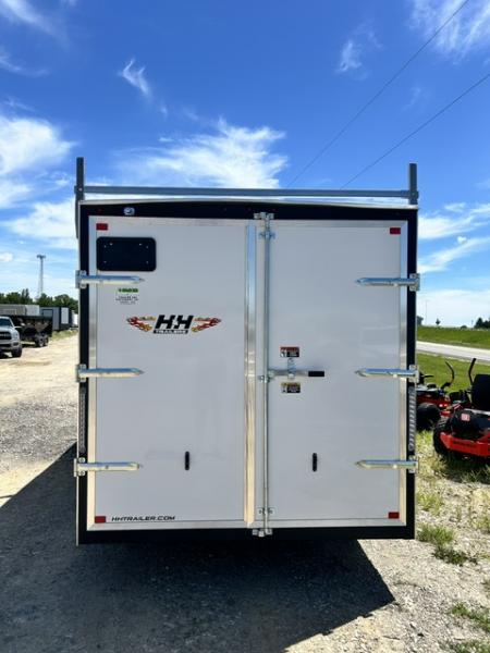 New 2026 H&H Trailers 7X16 6' 6" INTERIOR BARN DOORS LADDER RACK CONTRACTOR 9.9K GVWR Cargo / Enclosed Trailer