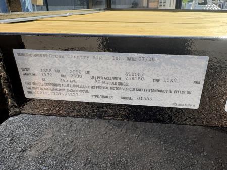 New 2026 Cross Country Manufacturing 6.5x12 Utility Trailer
